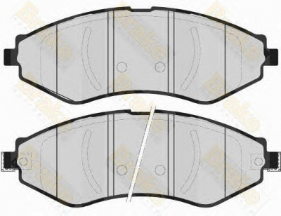 BRAKE ENGINEERING pa1601 -  Комплект тормозных колодок, дисковый тормоз